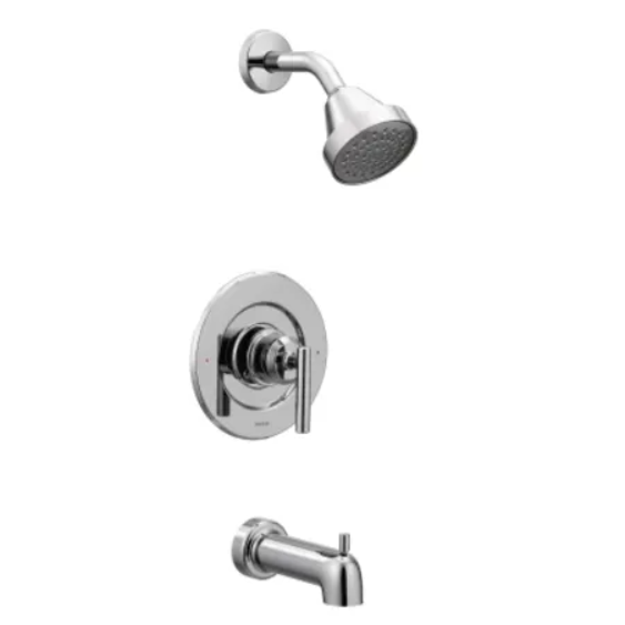 Moen T2903EP Gibson Posi-Temp Pressure Balanced Tub and Shower Trim Package with Single Function Showerhead and Single Lever Valve Trim - Less Rough In Valve