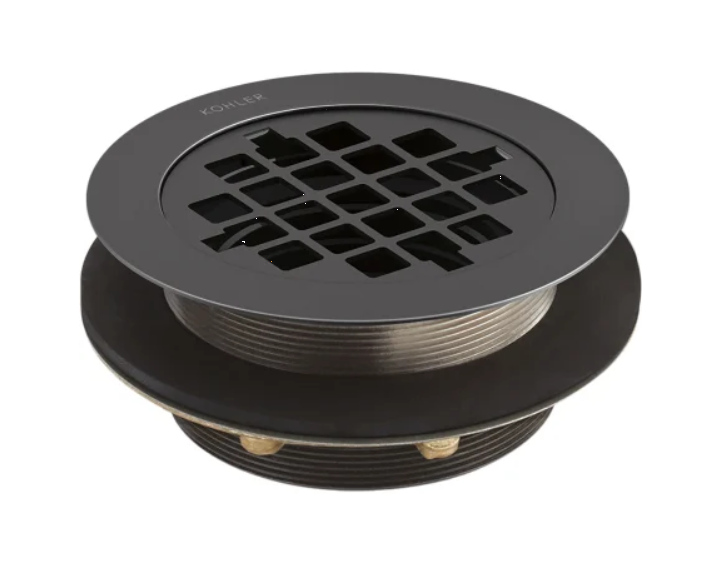 Kohler K-9132-BL 4-3-8" Round Shower Drain with Gasket