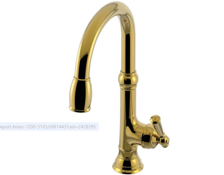 Newport Brass 2470-5103-01 Jacobean 1.8 GPM Single Hole Pull Down Kitchen Faucet