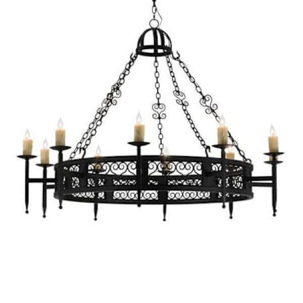 Meyda Tiffany 165221 Toscano 10 Light 60" Wide Taper Candle Style Chandelier