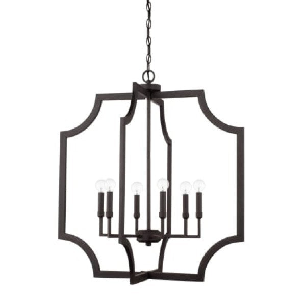 Capital Lighting 526161BI 6 Light 28 Wide Chandelier