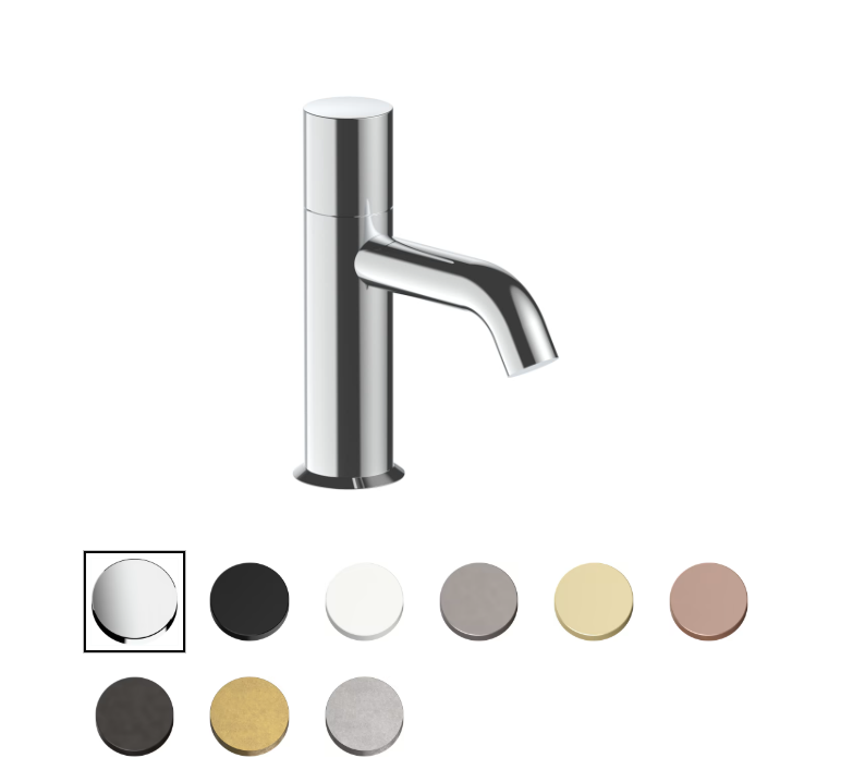 Fantini 50022504WU Single-control electronic washbasin mixer, cylindrical handle