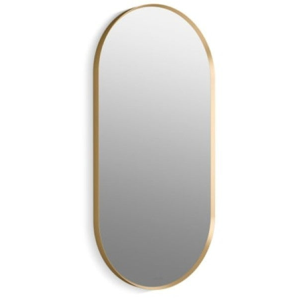 Kohler K-26051-BGL Essential 20-1-16" W x 40-1-16" H Modern Oval Framed Bathroom Wall Mirror