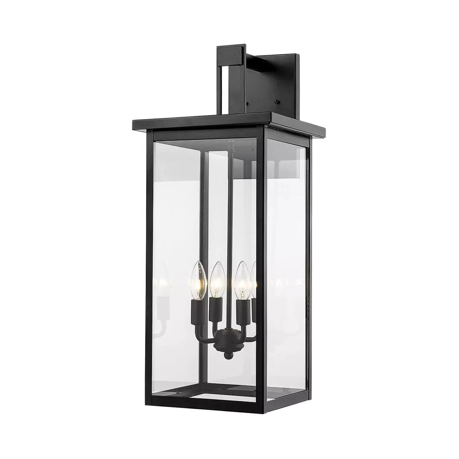 Millennium 2603-PBK Transitional Four Light Outdoor Wall Bracket Finish, Powd