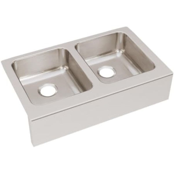 Elkay ELUHF3320 Lustertone 33 Farmhouse Double Basin Stainless Steel Kitchen
