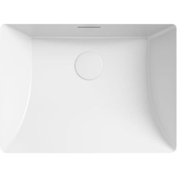 Kohler K-21058-0 Brazn 21-5-16" Rectangular Vitreous China Undermount Bathroom Sink with Overflow