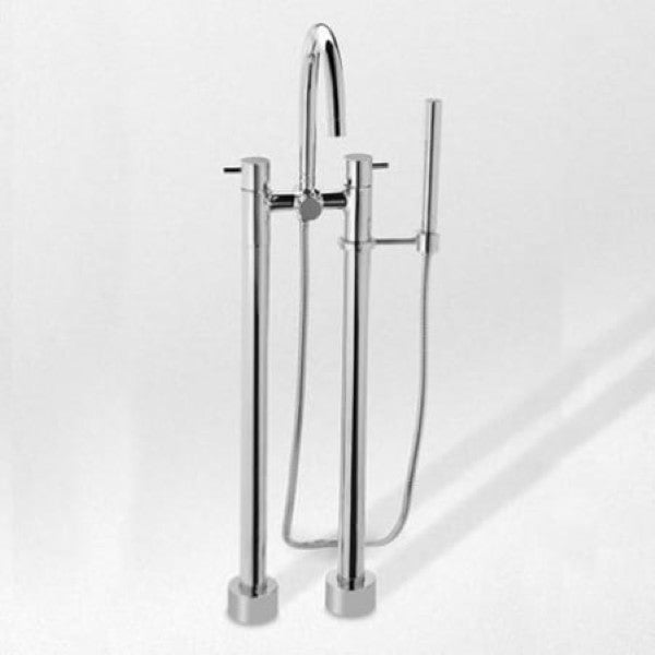 TOTO TB100DF#CP Two Handles Floor Mounted Clawfoot Tub Filler with Hand Show