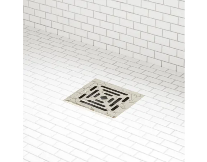 Signature Hardware SH607PN Adelphi 4-1-2" Pattern Grate Linear Shower Drain