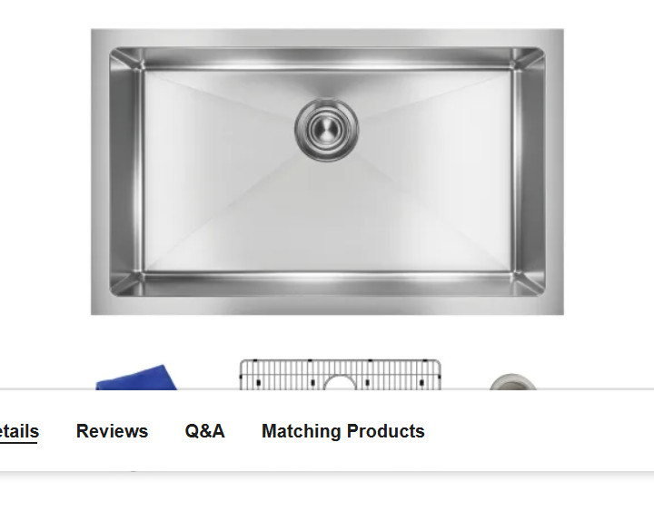Elkay EFRU2816TC #C128 Crosstown 30-1-2" Undermount Single Basin Stainless S