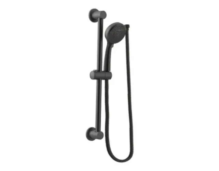 Moen 3669EPBL Multi-Function Hand Shower Package with Hose and Slide Bar Included
