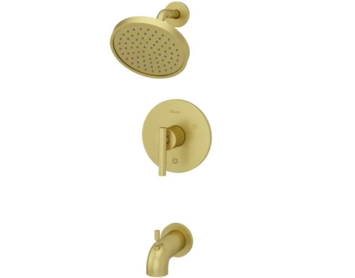 Pfister LG89-8NCBG Contempra Single Handle Tub and Shower Trim Package with Single Function Rain Shower Head