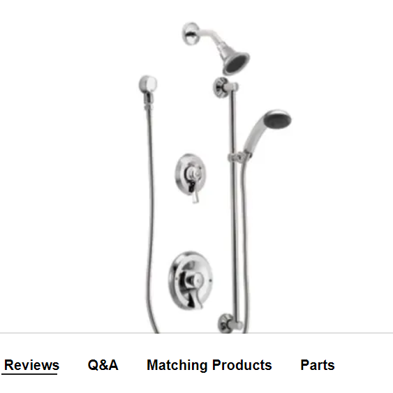 Moen 8342 Shower System with 2.5 GPM Single Function Shower Head and Posi-Temp Pressure Balancing Rough-In Valve from the Commercial Collection