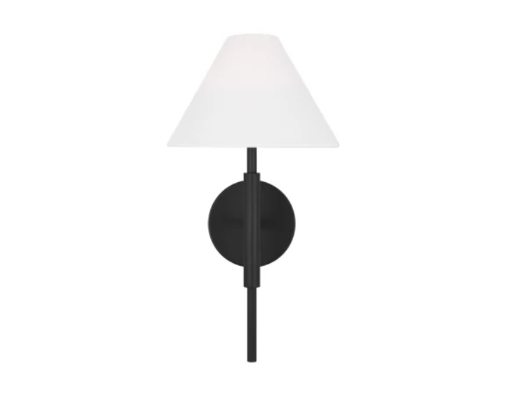 Visual Comfort DJW1011MBK Porteau 1-Light Medium Sconce by Drew & Jonathan