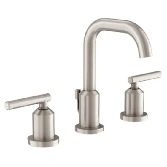 Moen WS84229SRN Gibson 1.2 GPM Deck Mounted Bathroom Faucet with Pop-up Drain Assembly