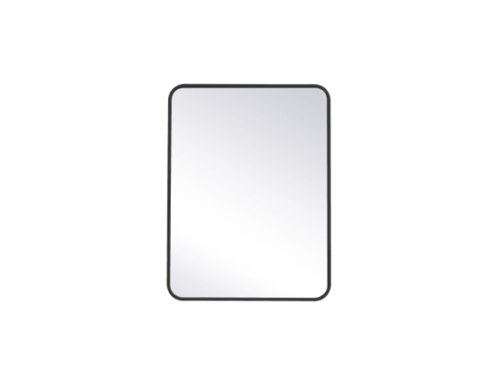 Elegant Lighting MR802432BK Evermore 24" W x 32" H Contemporary Rectangular Framed Bathroom Wall Mirror