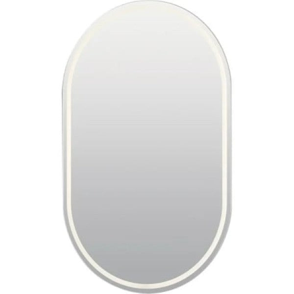 Elan 86008 Menillo 24 W x 40 H Contemporary Oval Frameless Bathroom Wall Mir