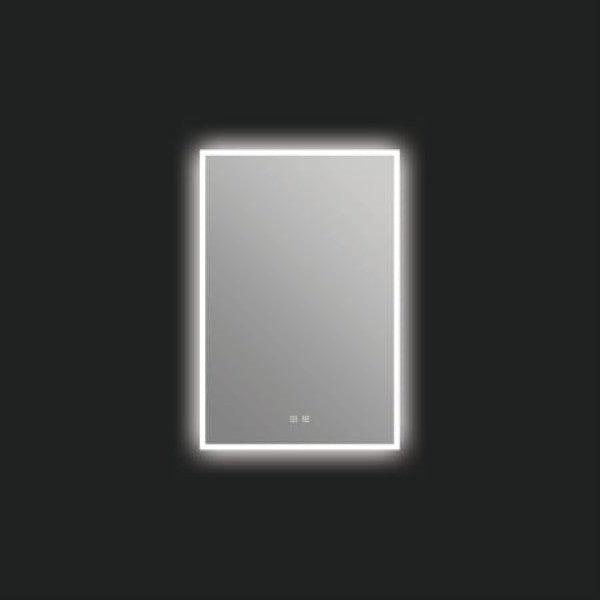 ICO Bath IC1124 Camden 24" W x 36" H Modern Rectangular Aluminum Frameless Bathroom Wall Mirror with Light