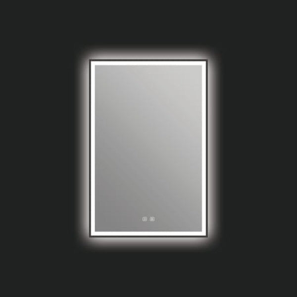 ICO Bath IE1124.MB Eden 24" W x 36" H Modern Rectangular Aluminum Framed Bathroom Wall Mirror with Light