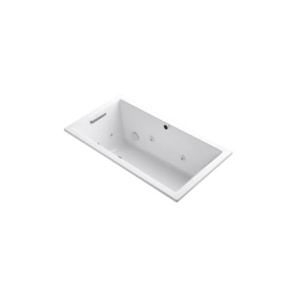Kohler K-1168-JH-0 Underscore 60" Drop In, Undermount Acrylic Experience Tub with Left, Reversible, Right Drain and Overflow