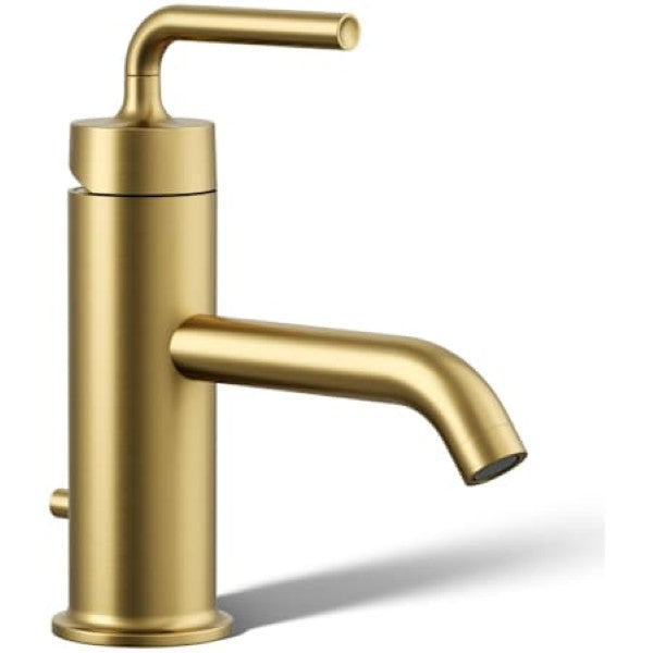 Kohler K-14402-4A-2MB Purist 1.2 GPM Single Hole Bathroom Faucet with Pop-Up Drain Assembly