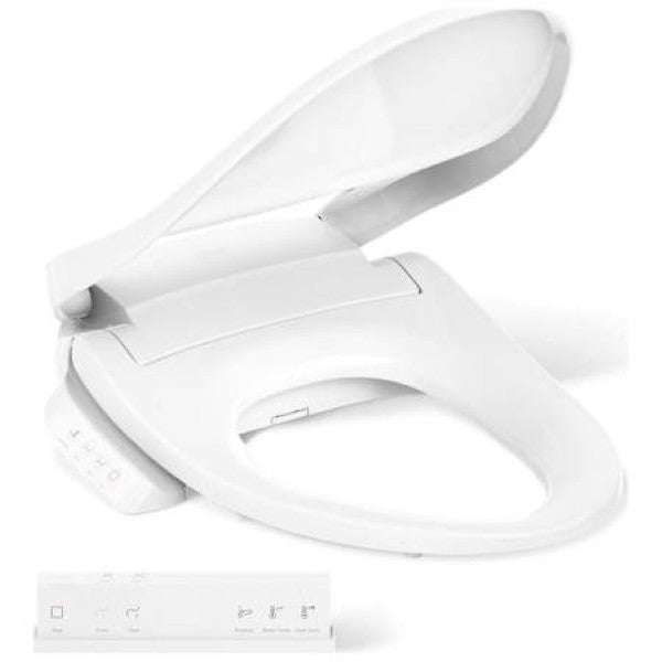 Kohler K-27142-CR-0 PureWash E700 Elongated Bidet Seat with Heated Seat, Aut
