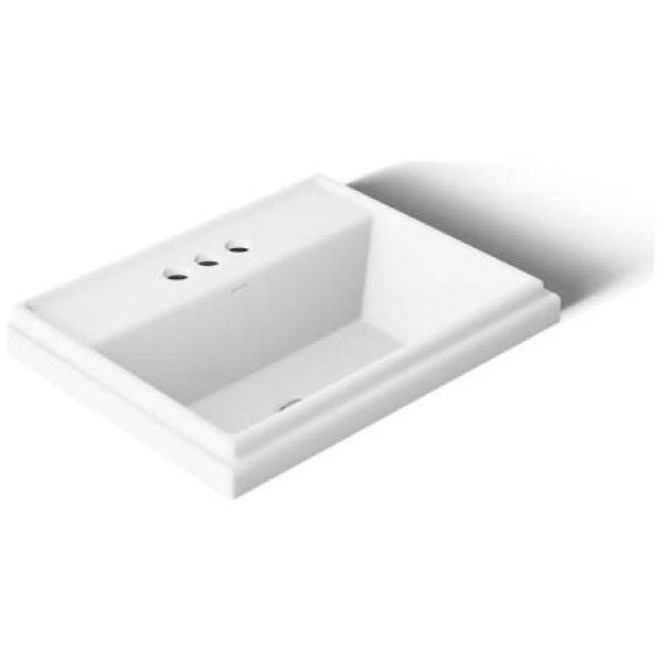 Kohler K-2991-4-0 Tresham 20 Drop In Bathroom Sink with 3 Holes Drilled and