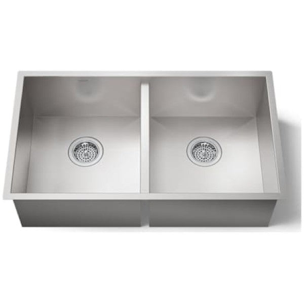 Kohler K-3820-NA Vault Stainless Steel Double Basin Undermount Kitchen Sink