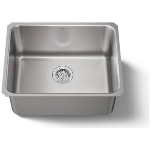 Kohler K-6661-NA Undertone 23" Undermount Single Basin Stainless Steel Utility Sink