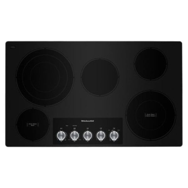 KitchenAid KCES556HBL 36 Inch Wide Built-In Electric Cooktop