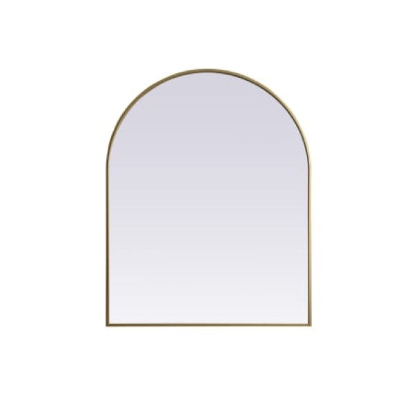 Elegant Lighting MR1A3342BRS Ayra 33" W x 42" H Modern Arched Bathroom Wall Mirror