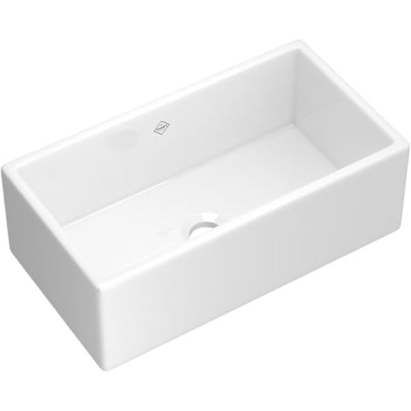 Shaws MS3318WH Shaker 33 Farmhouse Single Basin Fireclay Kitchen Sink