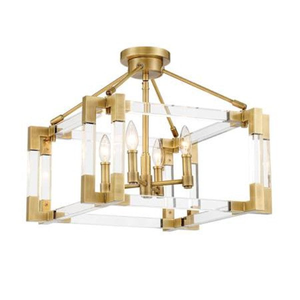 Minka Lighting N7353-790 Prima Vista 4 Light 19" Wide Semi-Flush Ceiling Fixture