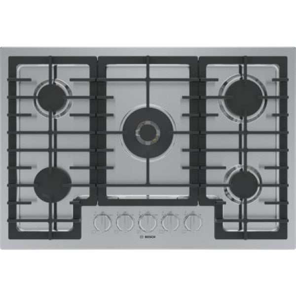 1 DING Bosch NGM8058UC 800 Series 30 Inch Wide 5 Burner Gas Cooktop with OptiSi