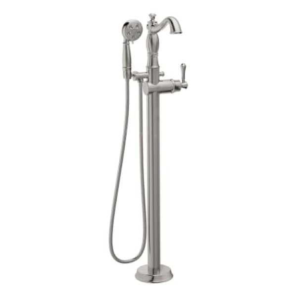 Delta T4797-SSFL-LHP Cassidy Floor Mounted Tub Filler with Integrated Diverter and Hand Shower - Less Rough In
