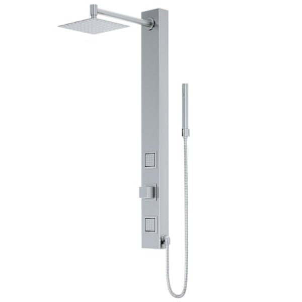 Vigo VG08014ST Orchid 39.375" H x 4" W 2-Jet Retrofit Shower with Shower Head, Hand Shower, Bodysprays, and Hose