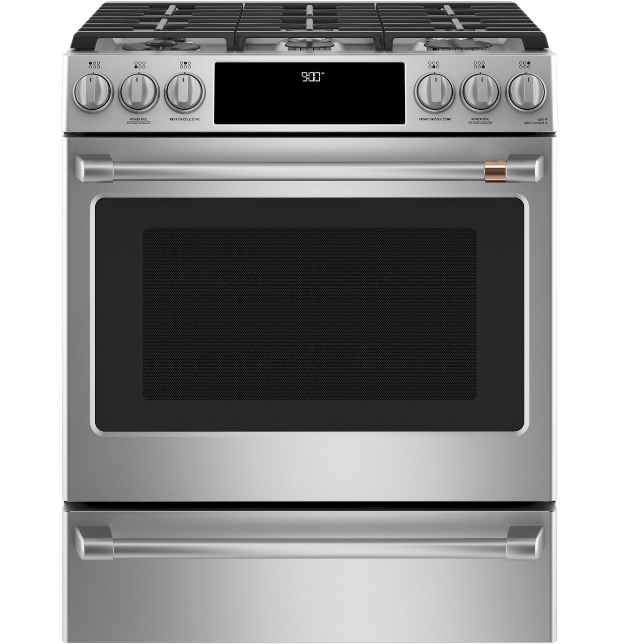 Brand NEW Cafe C2S900P2MS1 Stainless Steel 30" Slide-In Dual Fuel Smart Range