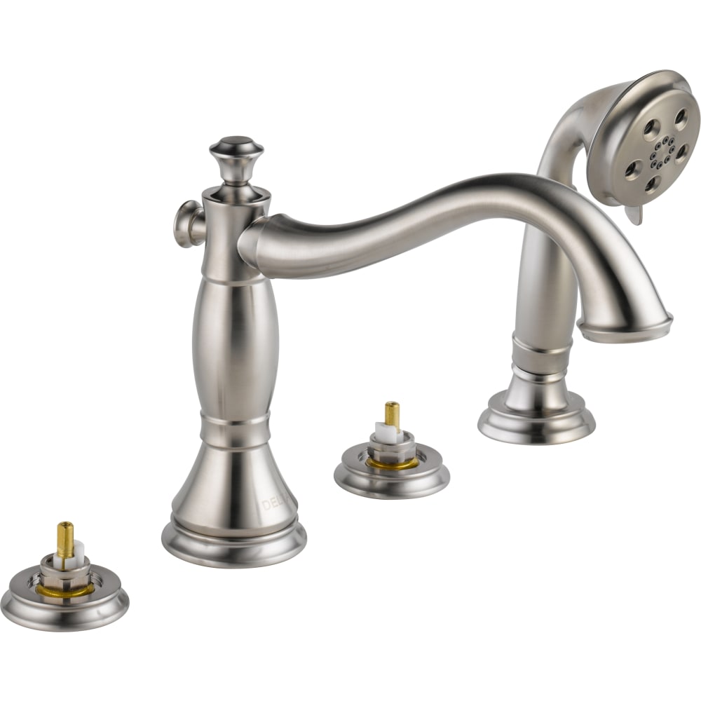 Delta T4797-SSLHP #63 Cassidy Deck Mounted Roman Tub Filler Trim with Hand Showe