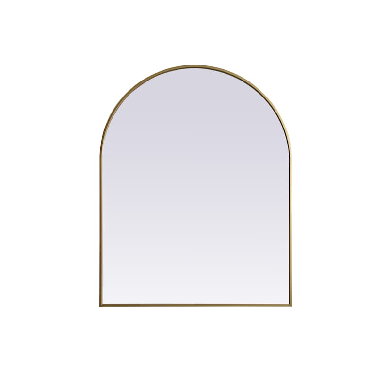 Elegant Lighting MR1A3342BRS Ayra 33" W x 42" H Modern Arched Bathroom Wall Mirror