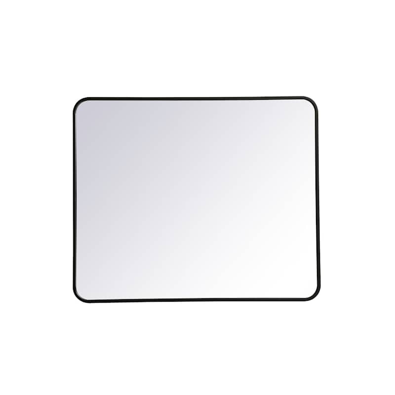 Elegant Lighting MR803036BK Evermore 36" W x 30" H Contemporary Rectangular Framed Bathroom Wall Mirror