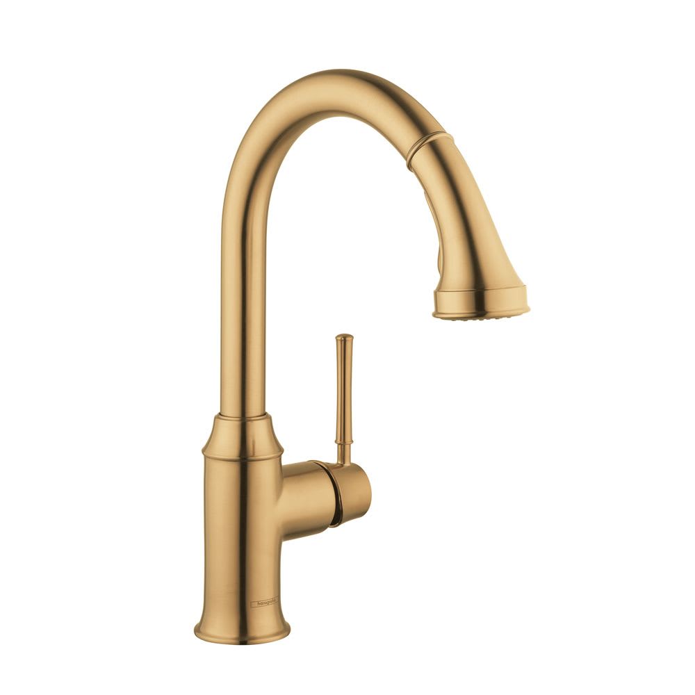 Hansgrohe 04215250 Talis C 1.75 GPM Pull Down Kitchen Faucet HighArc Spout with Magnetic Docking Spray Head and Locking Diverter - Limited Lifetime Warranty