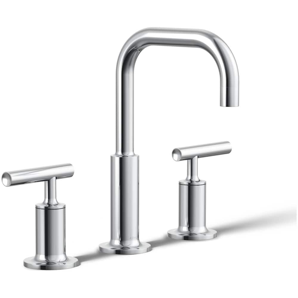 Kohler K-14406-4-CP Purist 1.2 GPM Widespread Bathroom Faucet with Pop-Up Drain Assembly