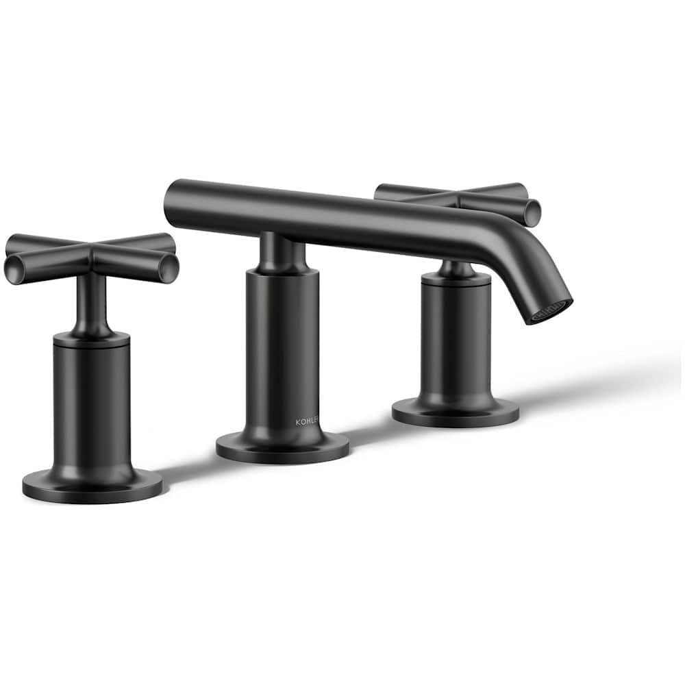 Kohler K-14410-3-BL Purist 1.2 GPM Widespread Bathroom Faucet with Pop-Up Drain Assembly