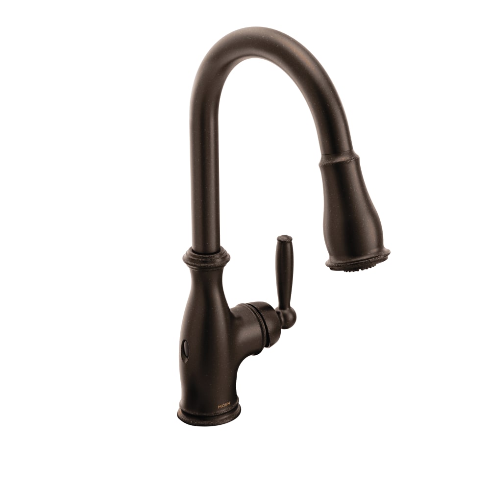 Moen 7185EWORB Brantford 1.5 GPM Single Hole Pull Down Kitchen Faucet with Duralast, Duralock, MotionSense, PowerClean, and Reflex Technology - Includes Escutcheon
