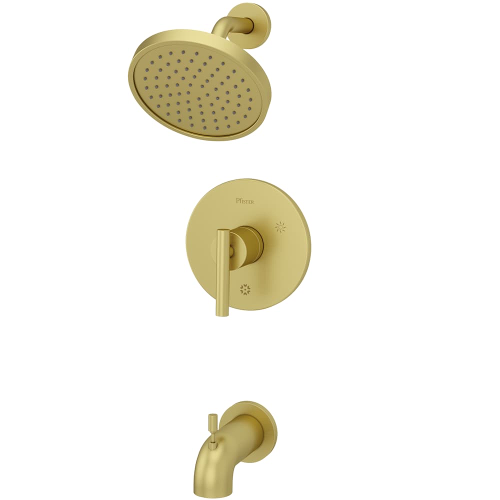 Pfister LG89-8NCBG Contempra Single Handle Tub and Shower Trim Package with Single Function Rain Shower Head
