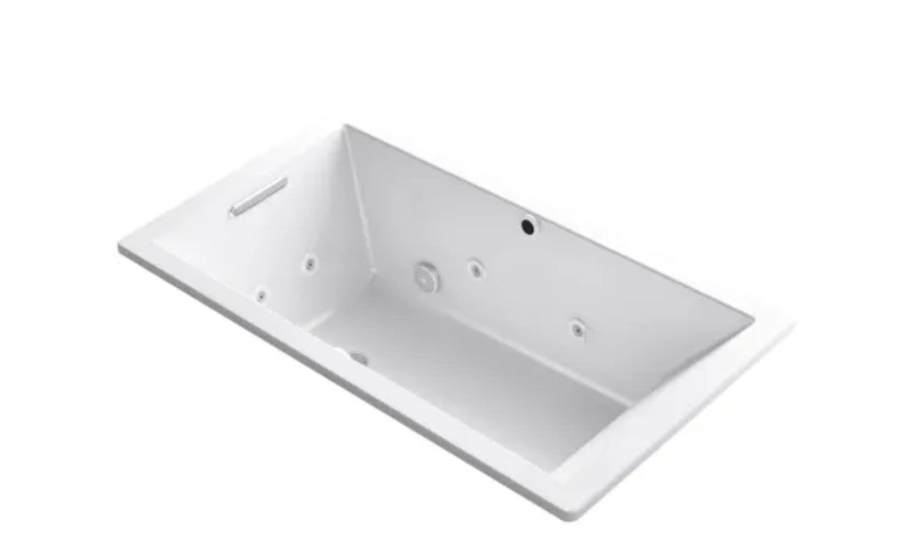 Kohler K-1173-XHGH-0 Underscore Rectangle 66" Drop In Acrylic Air / Whirlpool Tu